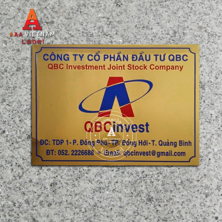 Biển công ty đẹp chất liệu đồng - Mẫu 13