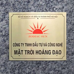Biển công ty đẹp chất liệu đồng - Mẫu 06