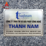 In biển công ty bảng hiệu inox trắng - Mẫu 04