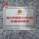 In biển công ty bảng hiệu inox trắng - Mẫu 02