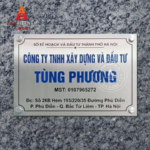 In biển công ty bảng hiệu inox trắng - Mẫu 03