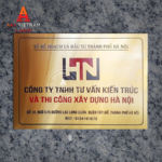 In biển công ty bảng hiệu inox vàng - Mẫu 05