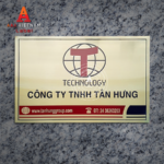 In biển công ty bảng hiệu inox vàng - Mẫu 10