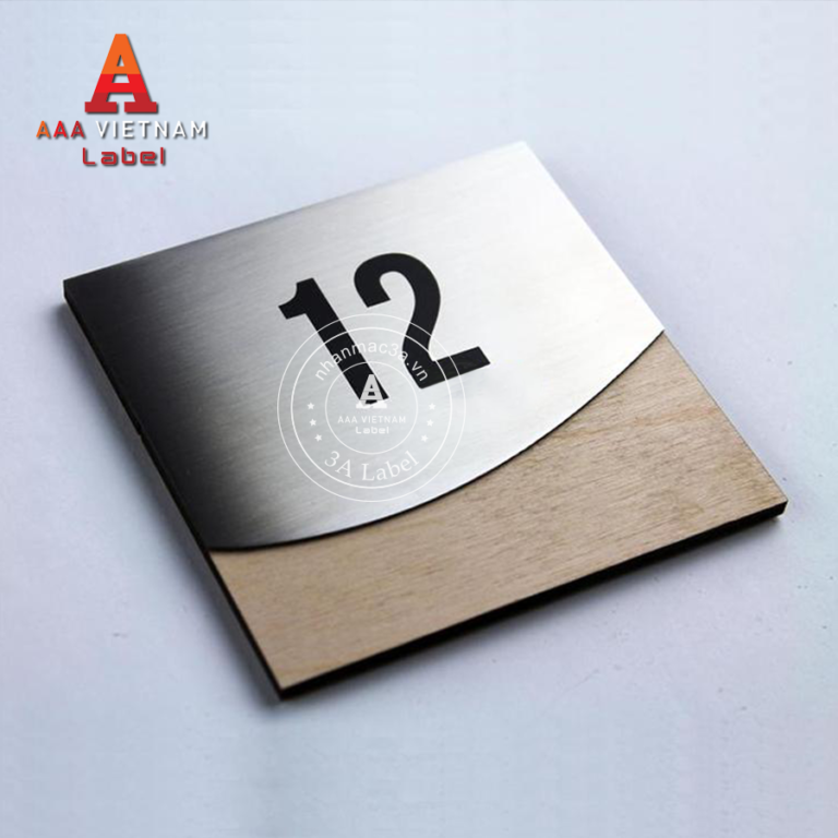 Biển số phòng khách sạn đẹp, biển chỉ dẫn - Mẫu 05