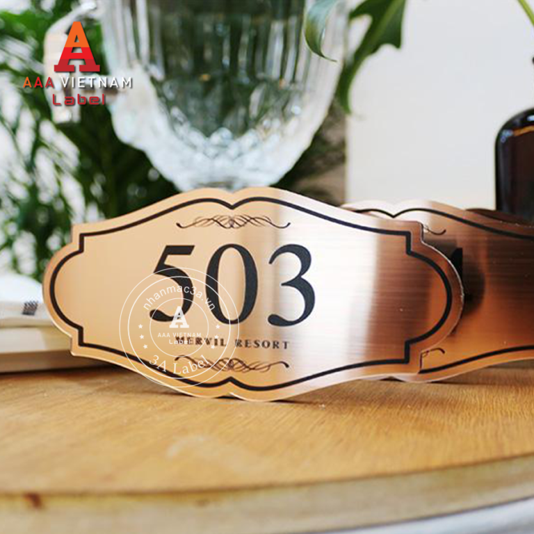 Biển số phòng khách sạn đẹp, biển chỉ dẫn - Mẫu 02