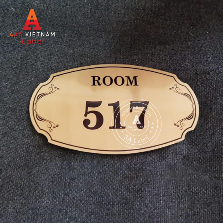 Biển số phòng khách sạn đẹp, biển chỉ dẫn - Mẫu 30