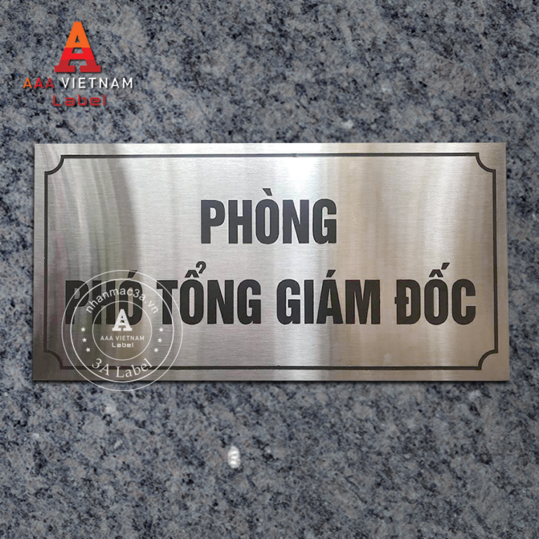 In biển tên phòng ban inox nhôm đồng hợp kim - Mẫu 15