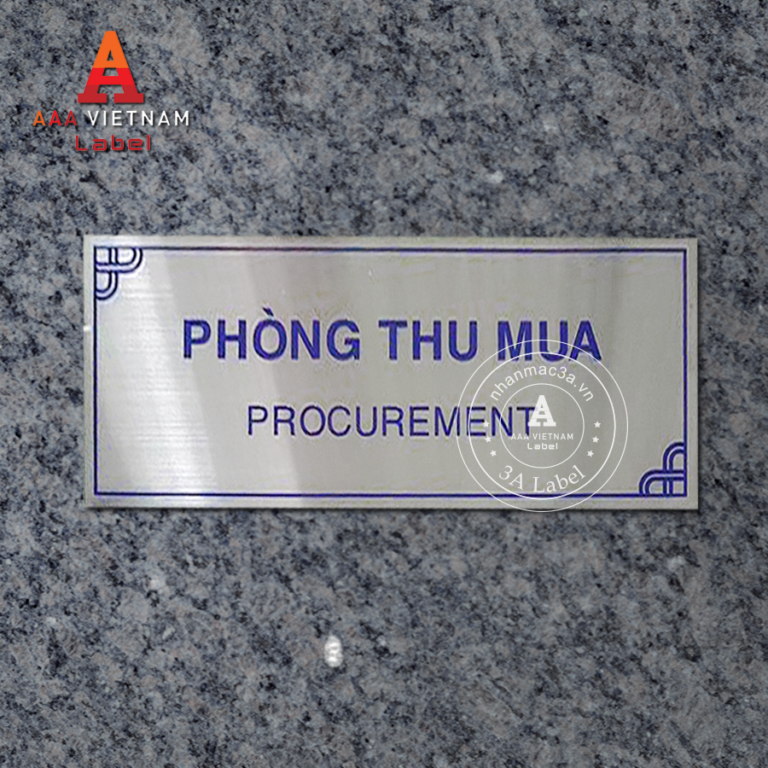 In biển tên phòng ban inox nhôm đồng hợp kim - Mẫu 13