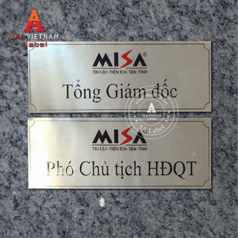 In biển tên phòng ban inox nhôm đồng hợp kim - Mẫu  9