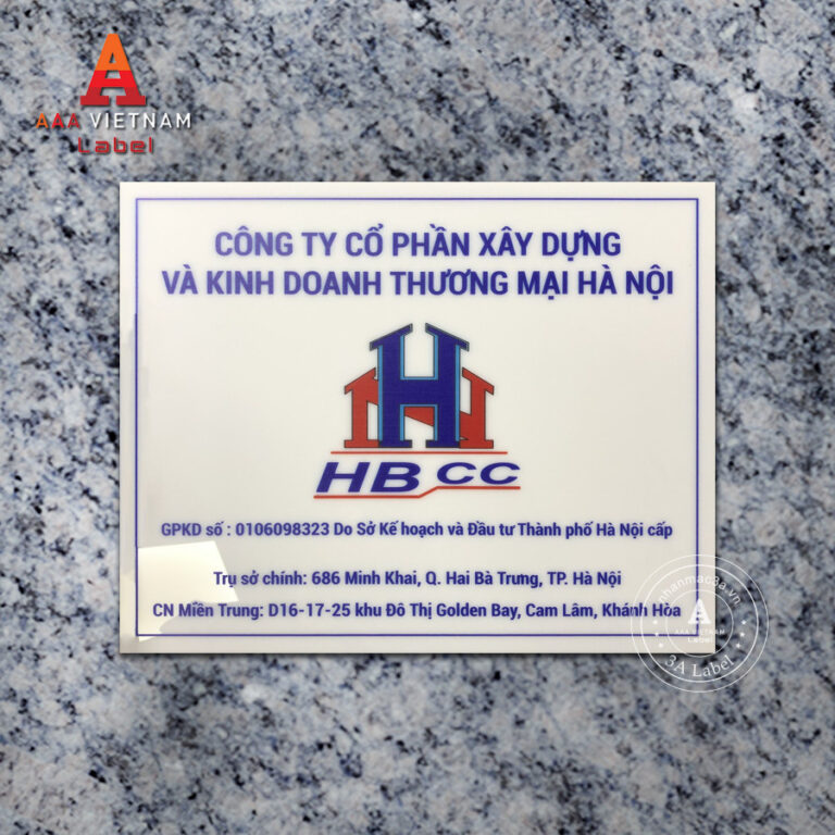 Biển công ty đẹp chất liệu mica - Mẫu 13