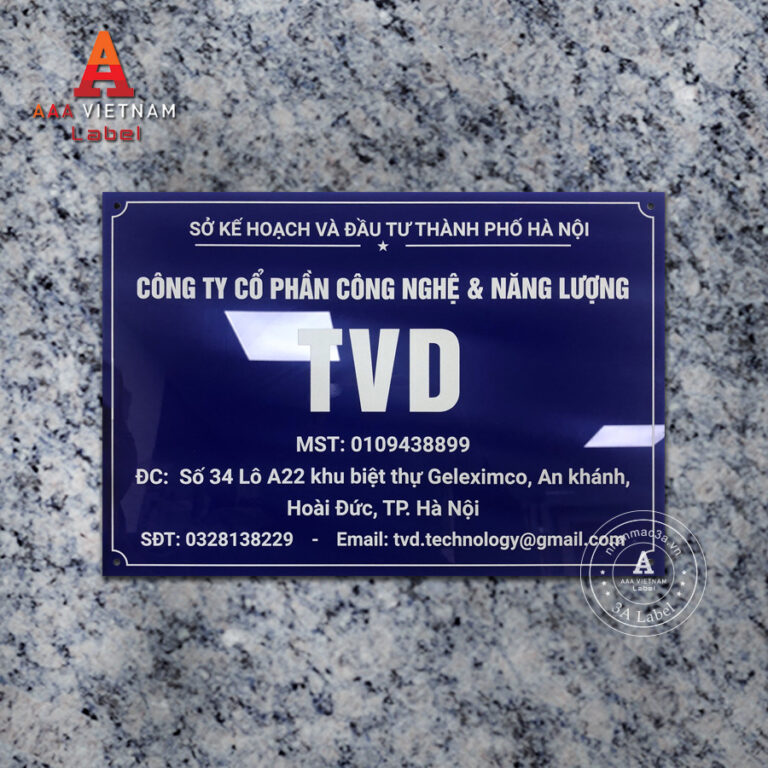 Biển công ty đẹp chất liệu mica - Mẫu 14