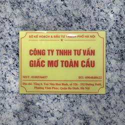 Biển công ty đẹp chất liệu mica - Mẫu 15