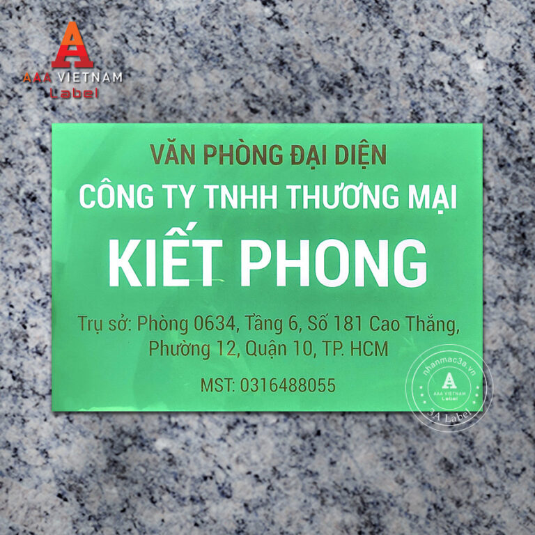 Biển công ty đẹp chất liệu mica - Mẫu 21