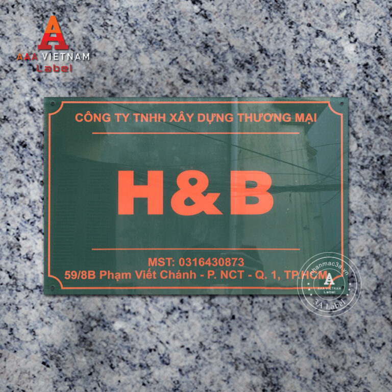 Biển công ty đẹp chất liệu mica - Mẫu 22