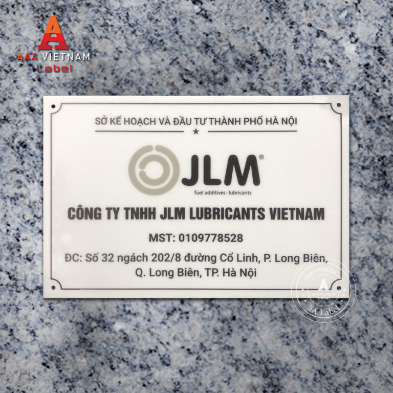 Biển công ty đẹp chất liệu mica - Mẫu 06