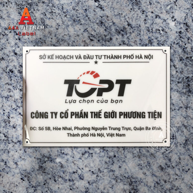 Biển công ty đẹp chất liệu mica - Mẫu 09