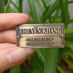 In tem đồng dập nổi giả cổ - Mẫu 03