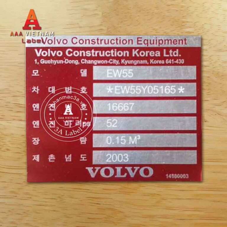 In tem mác máy động cơ bền đẹp - Mẫu 06