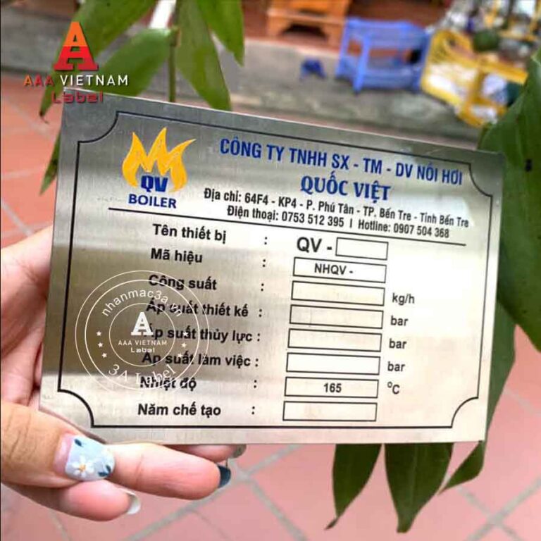 In tem mác máy động cơ bền đẹp - Mẫu 13