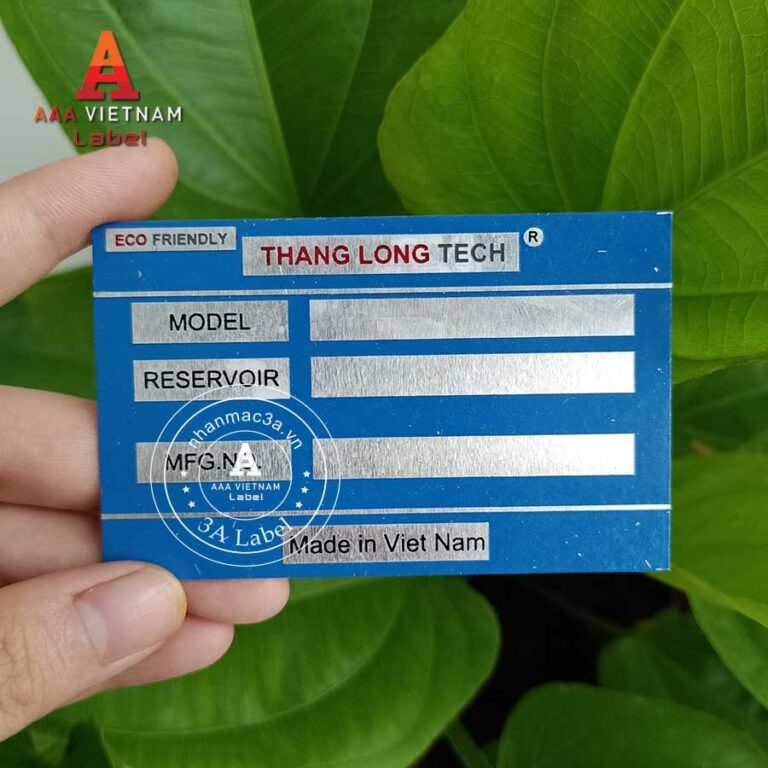 In tem mác máy động cơ bền đẹp - Mẫu 11