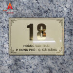 Biển số nhà đẹp chất liệu inox - Mẫu 1