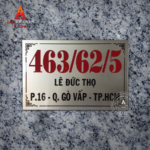Biển số nhà đẹp chất liệu inox - Mẫu 6