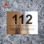 Biển số nhà đẹp chất liệu inox - Mẫu 6