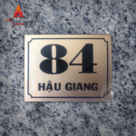 Biển số nhà đẹp chất liệu inox - Mẫu 6