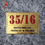 Biển số nhà đẹp chất liệu inox  - Mẫu 10