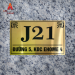 Biển số nhà đẹp chất liệu inox  - Mẫu 12
