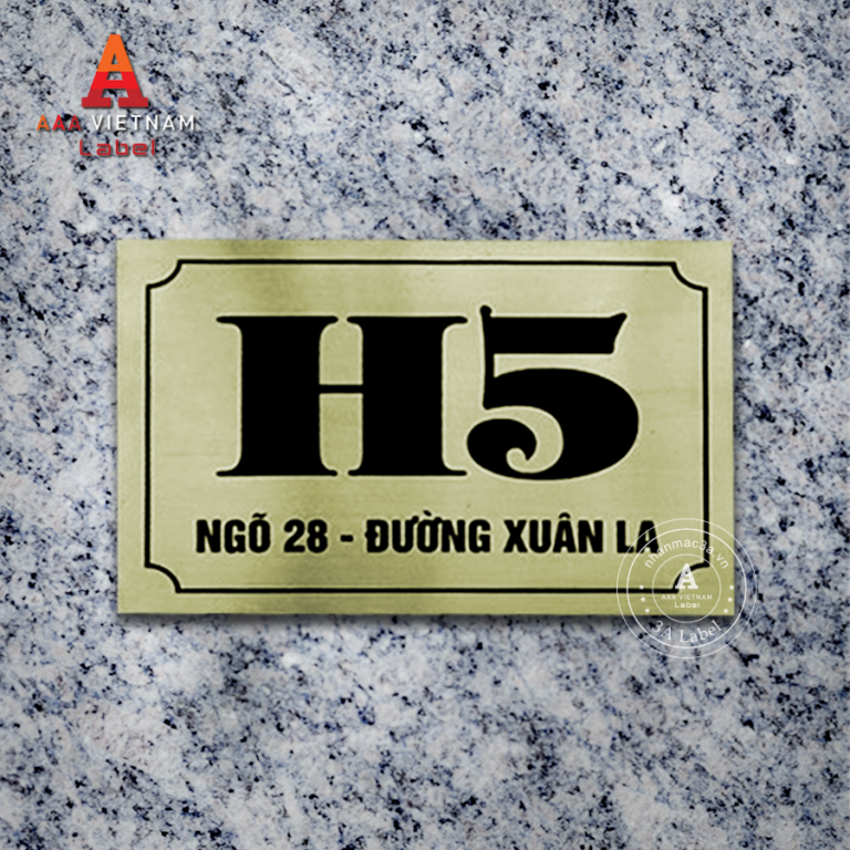 Biển số nhà đẹp chất liệu inox  - Mẫu 12