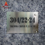 Biển số nhà đẹp chất liệu inox  - Mẫu 8