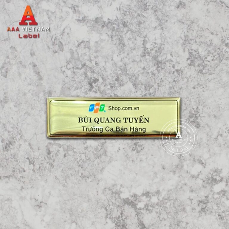 Thẻ tên nhân viên cài áo đẹp - Mẫu 10
