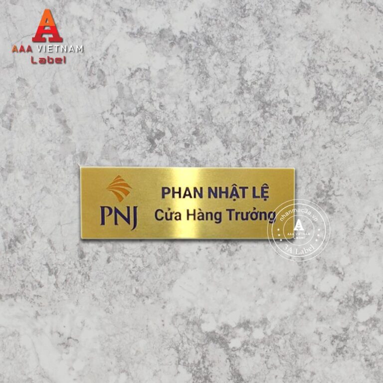 Thẻ tên nhân viên cài áo đẹp - Mẫu 09