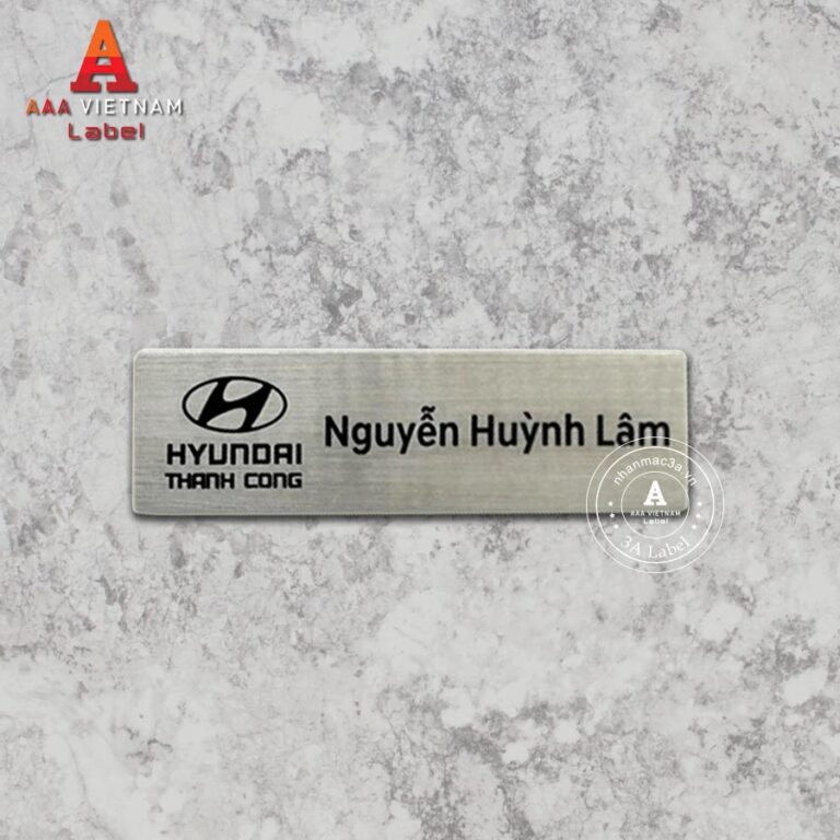 Thẻ tên nhân viên cài áo đẹp - Mẫu 05