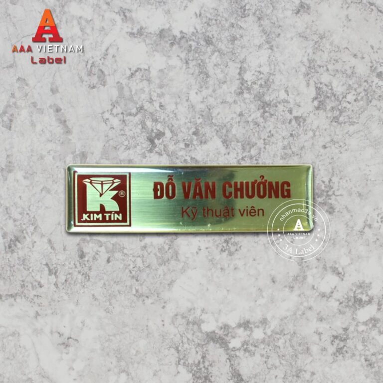 Thẻ tên nhân viên cài áo đẹp - Mẫu 07