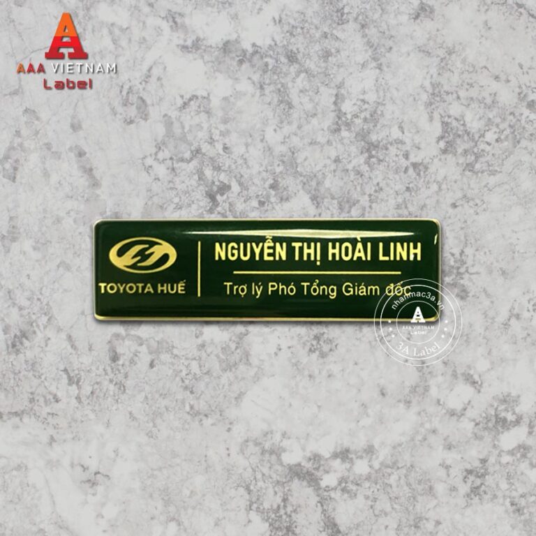 Thẻ tên nhân viên cài áo đẹp - Mẫu 11