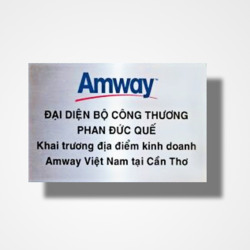 In biển công ty bảng hiệu inox trắng - Mẫu 02