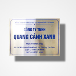 In biển công ty bảng hiệu inox trắng - Mẫu 08