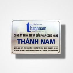 In biển công ty bảng hiệu inox trắng - Mẫu 10
