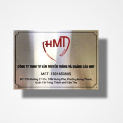In biển công ty bảng hiệu inox trắng - Mẫu 17