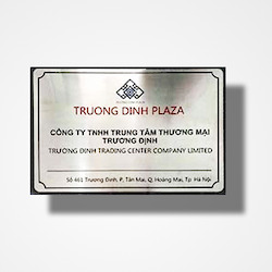 In biển công ty bảng hiệu inox trắng - Mẫu 18