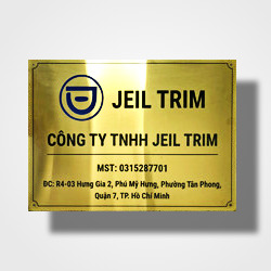In biển công ty bảng hiệu inox vàng - Mẫu 03