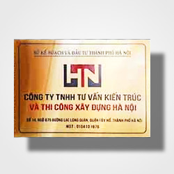 In biển công ty bảng hiệu inox vàng - Mẫu 08