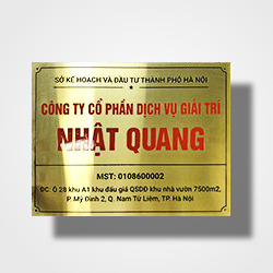 In biển công ty bảng hiệu inox vàng - Mẫu 09