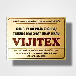 In biển công ty bảng hiệu inox vàng - Mẫu 10