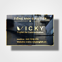 In biển công ty bảng hiệu inox vàng - Mẫu 14