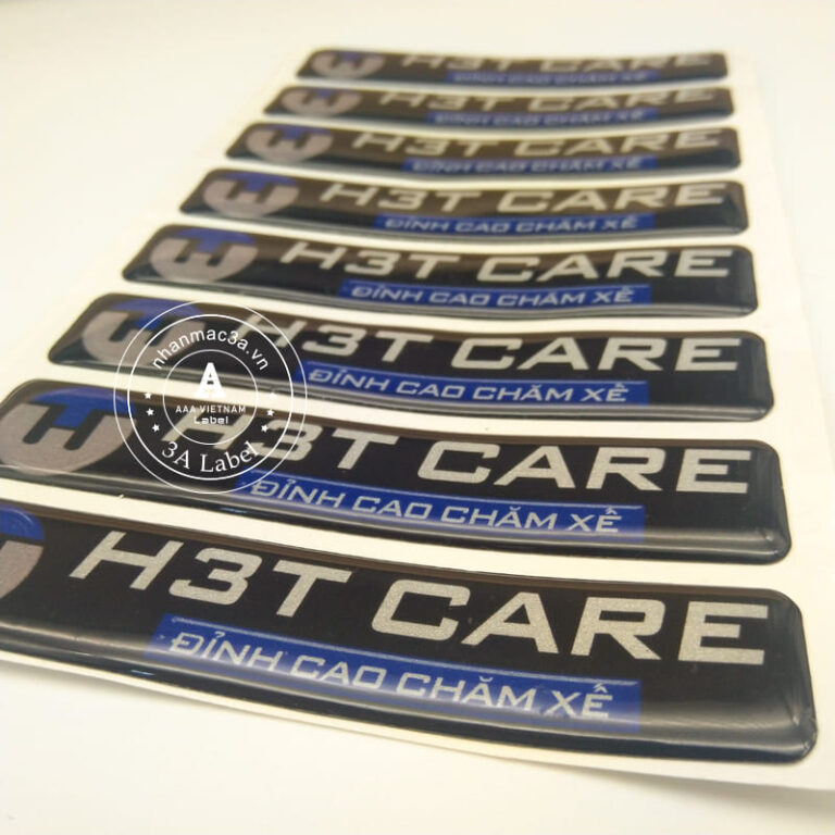 In logo tem nhựa phủ keo epoxy giá rẻ - Mẫu 25