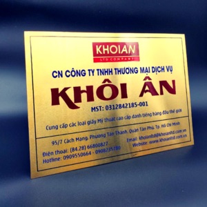 In biển công ty bảng hiệu inox vàng - Mẫu 25
