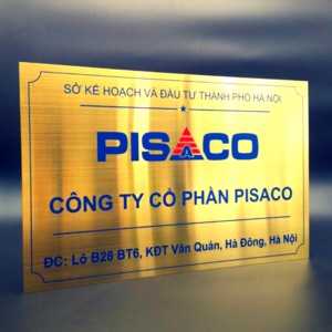 In biển công ty bảng hiệu inox vàng - Mẫu 26